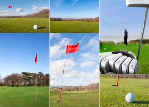Golf collage Stock Photos