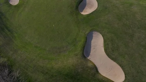 A golf course from above 4k 25fps video Stock Footage 305881320