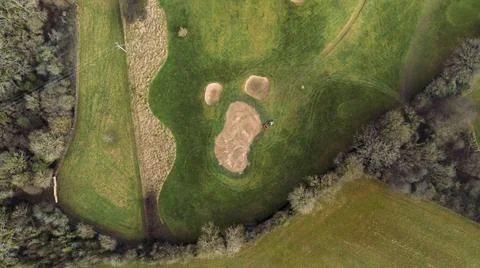 Golf Course from above Foto stock