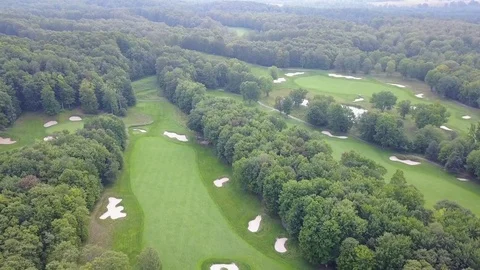 Golf Course Aerial Stock Footage 82310985