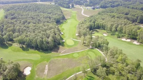Golf Course Aerial Stock Footage 82311407