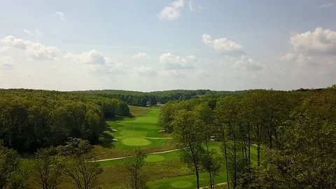 Golf Course Aerial Stock Footage 82311658
