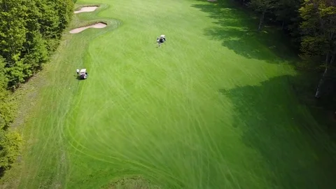Golf Course Aerial Stock Footage 82311888