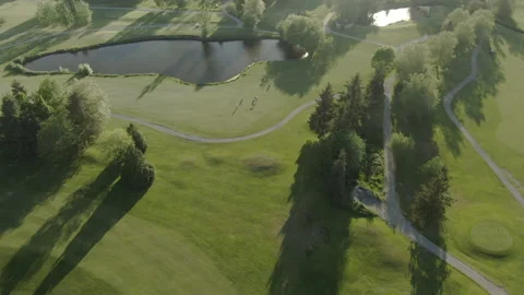 Golf Course Aerial Stock Footage 154655000