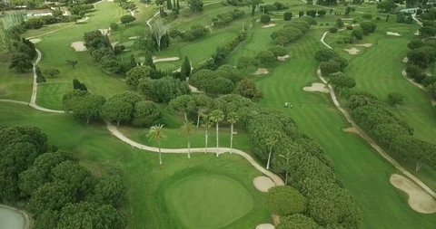 Golf Course Aerial View, 4k Stock Footage 115798252