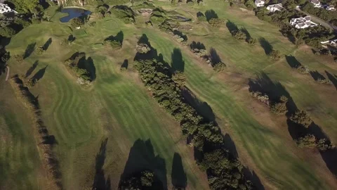 Golf course, aerial view 4k Video stock 162176633