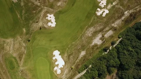 Golf course, aerial view Видео 65839333