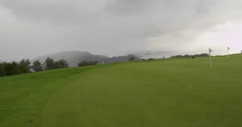 Golf course. Aerial view Stock Footage 85849863