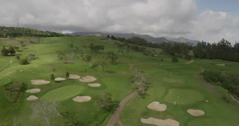 Golf course. Aerial view Stock Footage 85850300
