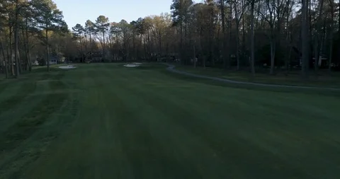 Golf Course Afternoon Drive Stock Footage 128598286
