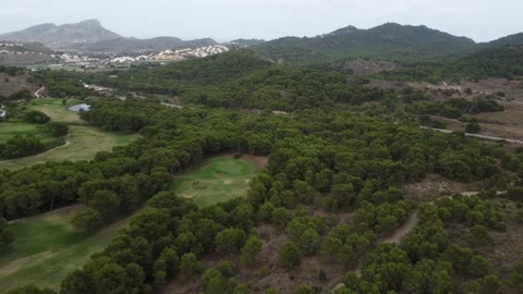 Golf course in the afternoon Stock Footage 158618862