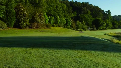 Golf Course and Pond Stock Footage 69777821