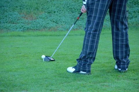 Golf course in a beautiful day to do sport Stock Photos
