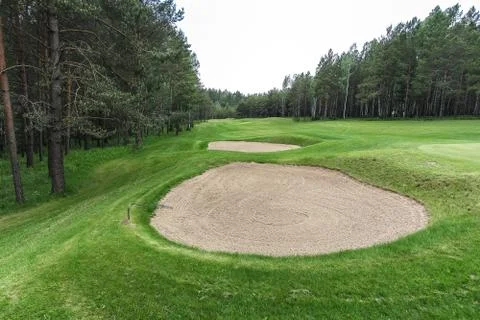 The Golf course bunker obstacle 스톡 사진