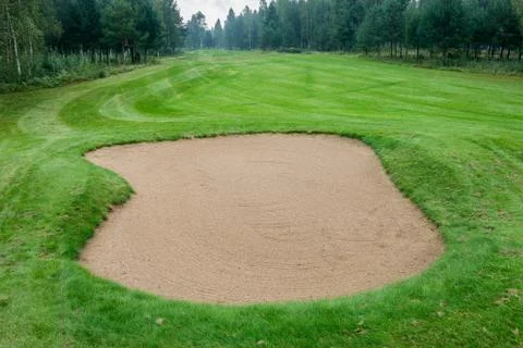 The Golf course bunker obstacle 스톡 사진