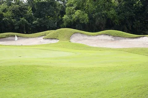 Golf course bunker Stock Photos