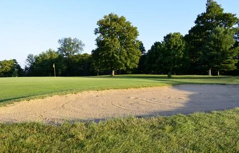 Golf Course Challenging Bunker Stock Photos