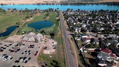 Golf course Chestermere Video stock 308759852
