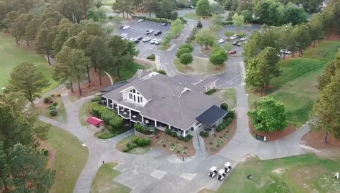 Golf Course Club House Stock Footage 123724211