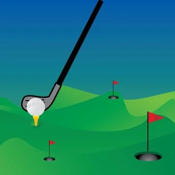 Golf course concept Stock Illustration