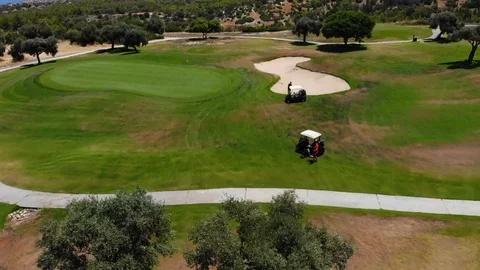 Golf course, Cyprus, drone footage 스톡 동영상 113213013
