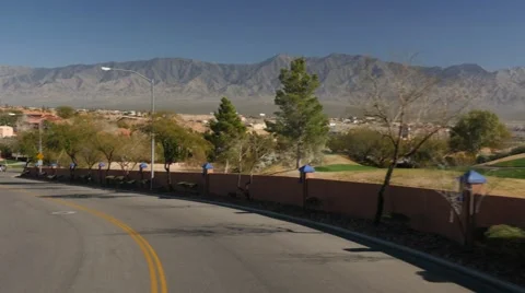 Golf course desert community Stock Footage 46897774