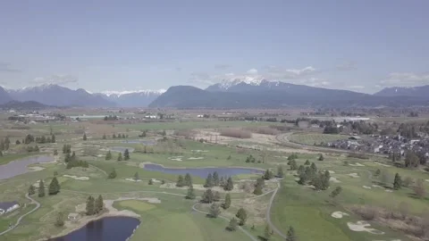 Golf Course Drone Shot Point of View Orbiting Video stock 154293648