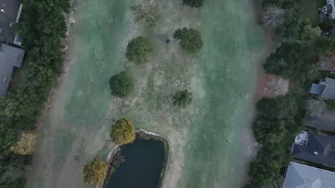 Golf Course Fairways Drone Aerial View Bryan Texas USA 스톡 동영상 335666558