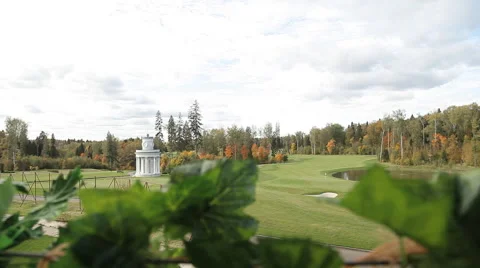 Golf course in the fall Stock Footage 64008455