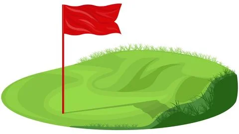 Golf course Flag Stock Illustration