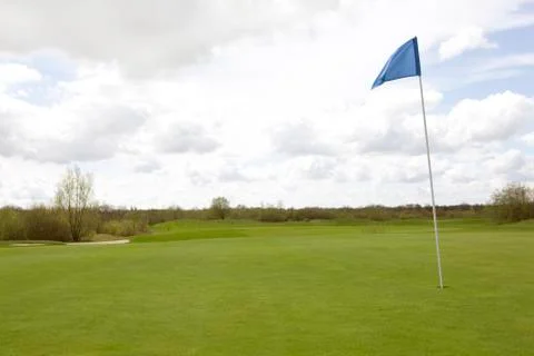 Golf course flag Stock Photos
