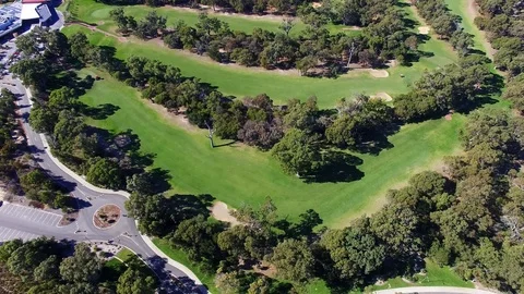 Golf course fly over aerial footage Stock Footage 108650286