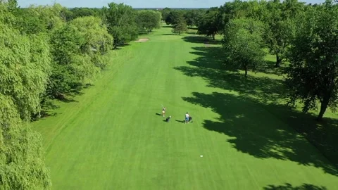 Golf course fly over Stock Footage 138181153