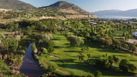 Golf Course fly over Stock Footage 146025767