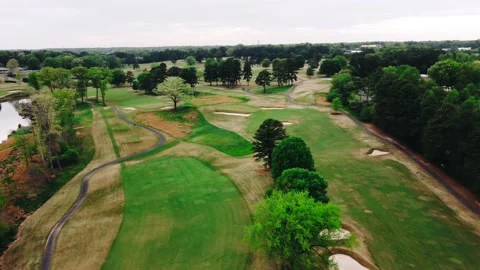 Golf course flyover Stock Footage 152831021