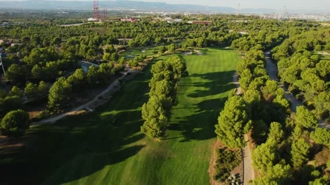Golf course flyoveri n Spain Stock Footage 184107633