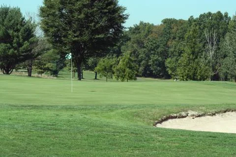 Golf course green Stock Photos