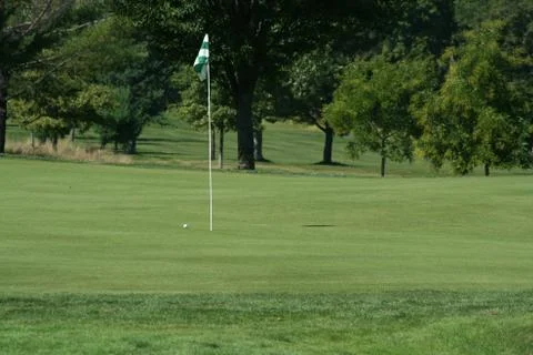 Golf course green Stock Photos
