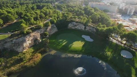 Golf Course green in Spain Stock Footage 184107775