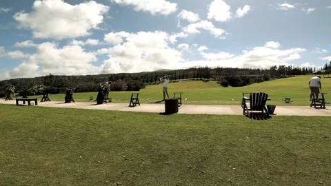 Golf Course in Hawaii Stock Footage 244363061