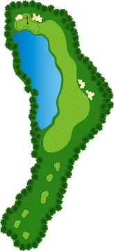 Golf course hole Stockillustratie