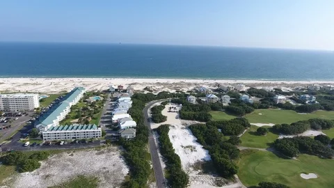 Golf Course, Houses, Gulf of Mexico Video stock 108385053