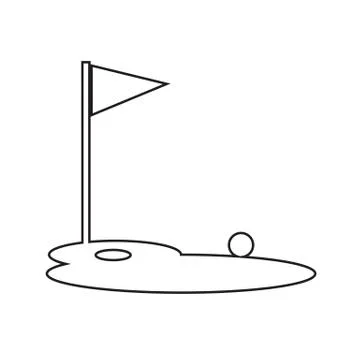 Golf course Icon Illustration design Stock Illustration