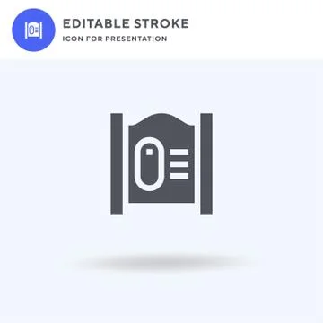 Golf Course icon vector, filled flat sign, solid pictogram isolated on white, Stockillustratie