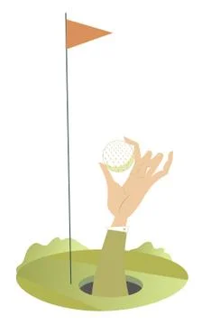 On the golf course Stock Illustration