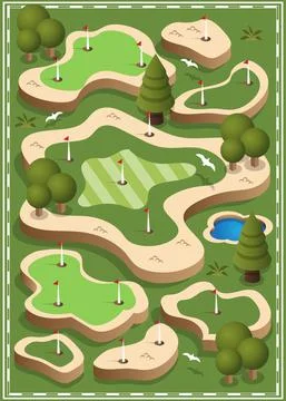 Golf course. Stock Illustration
