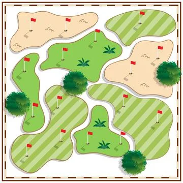Golf course. Stock Illustration