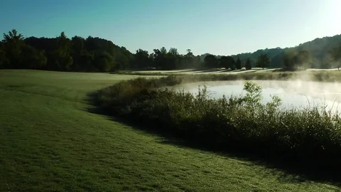 Golf Course Lake Stock Footage 69777120