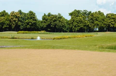 Golf course landscape Stock Photos