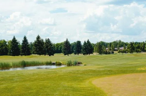 Golf course landscape Stock Photos